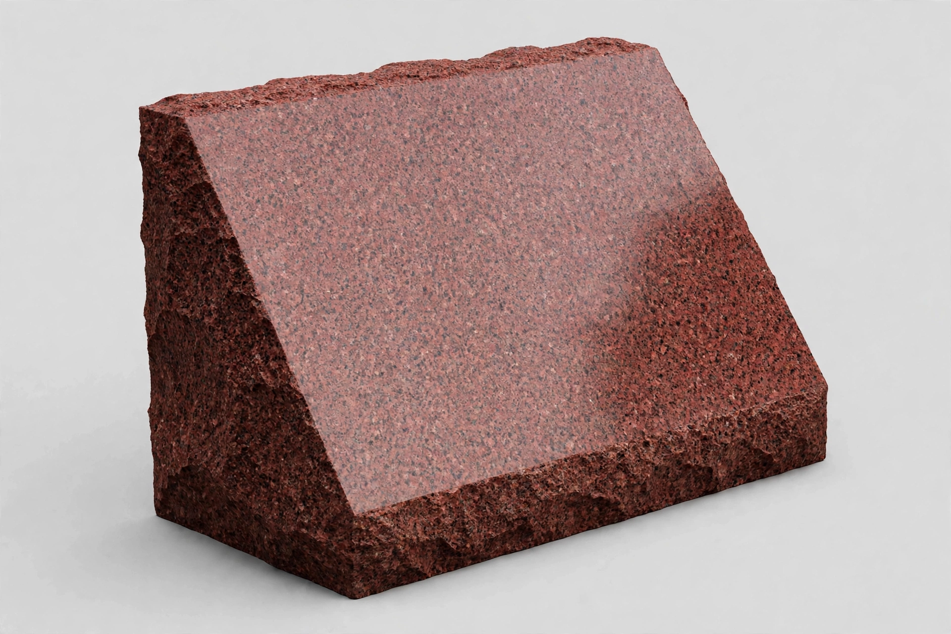 Indian Red granite slant marker